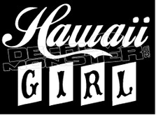 Hawaiian Girl 1 Replicate Hawaii Decal Sticker
