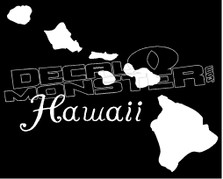 Hawaiian Islands Silhouette Hawaii Decal Sticker