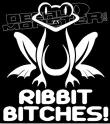 Ribbet Bitches Funny Hawaii Decal Sticker