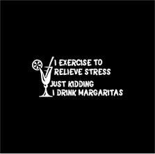 Exercise Drink Margaritas Decal Sticker 