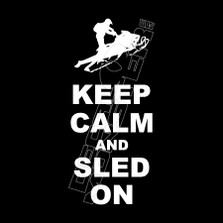 Keep Calm and Sled On Decal Sticker 