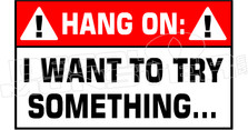 Hang On Want to Try Something Funny Decal Sticker 