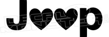 Jeep Hearts Decal Sticker