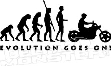 Evolution Goes on Motorcycle Decal Sticker
