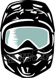 Motocross Helmet Silhouette Decal Sticker 