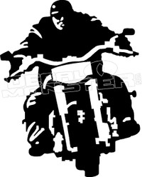 Motorcycle Rider Silhouette Decal Sticker 