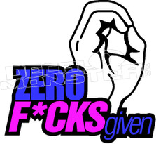 Zero Fucks Given JDM Decal Sticker