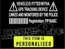 Vehicle is GPS Monitored by Police Decal Sticker