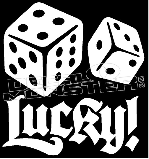 Dice B Vinyl Sticker Car Wall Room Poster Window Casino Board Game Lucky Decal 