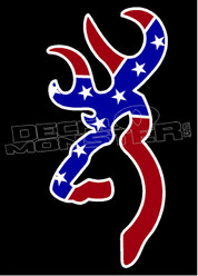 Confederate Rebel Flag Browning Decal Sticker