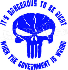 Punisher Government Decal Sticker