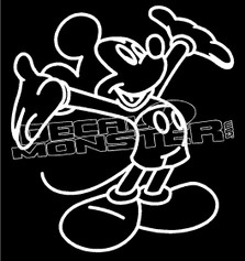 Happy Mickey Mouse Decal Sticker 