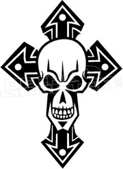 Skull & Cross Decal Sticker