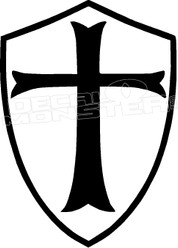 Catholic Cross Shield Religious Decal Sticker