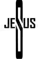 Jesus Cross 1 Religious Decal Sticker