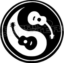Guitar Ying Yang Decal Sticker