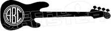 Guitar Silhouette 3 Your Lettering Decal Sticker