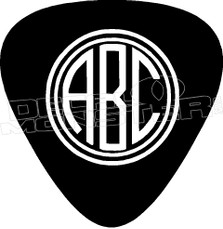 Guitar Pick 1 Add Your Lettering Decal Sticker