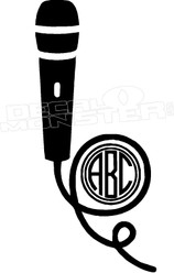 Microphone Silhouette 1 Add Your Lettering Decal Sticker