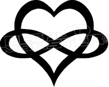 Infinity Love Heart Decal Sticker