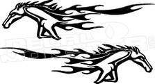 Tribal Flames Mustang Horse 1 Decal Sticker