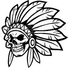 Tribal Chief 1 Native Decal Sticker