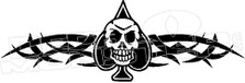 Tribal Ace of Spades Skull Decal Sticker