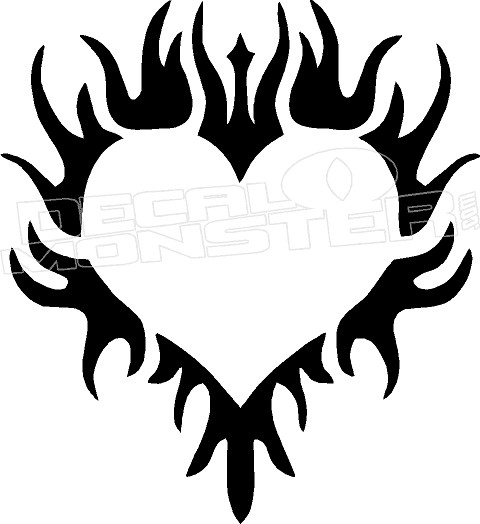 Tribal Heart 4 Decal Sticker - DecalMonster.com