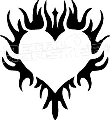 Tribal Heart 4 Decal Sticker