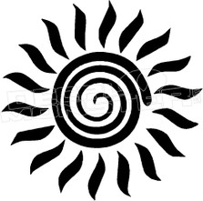 Tribal Sun Decal Sticker