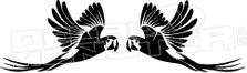 Mirrored Parrots Decal Sticker