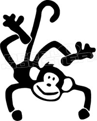 Funny Monkey Silhouette 1 Decal Sticker
