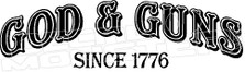 God and Guns Since 1776 America Decal Sticker 