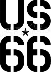 Route 66 6 Decal Sticker