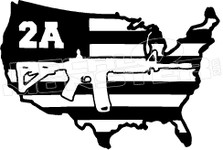 Second Amendment Country Gun 5 Decal Sticker