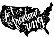 America Let Freedom Ring 1 Decal Sticker