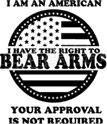 I Am American Right To Bear Arms 3 Decal Sticker