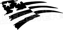 America Stars & Stripes 3 Abstract Flag Decal Sticker