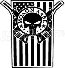 America Molon Labe 1 USA Flag Decal Sticker - DecalMonster.com