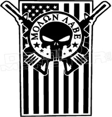America Molon Labe 1 USA Flag Decal Sticker