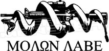 Molon Labe Snake Gun Rights Decal Sticker