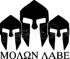 Molon Labe Spartans 3 Decal Sticker