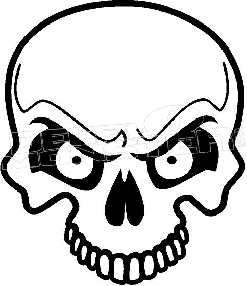 Evil Skull 1 Decal Sticker - DecalMonster.com