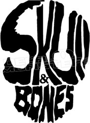 Skull & Bones Lettering 1 Decal Sticker