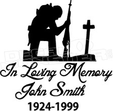 Army Catholic In Loving Memory Of... 2 Memorial decal Sticker