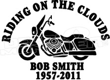 Motorcycle In Loving Memory Of... 1 Memorial decal Sticker
