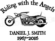 Motorcycle In Loving Memory Of... 3 Memorial decal Sticker
