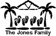 Island Beach Family Decal Sticker