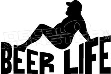 Beer Life 1 Trucker Guy Decal Sticker