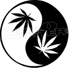 Ying Yang Weed Pot Edition Decal Sticker